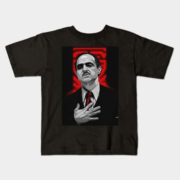 The God Father Graphic Kids T-Shirt by Gavzilla